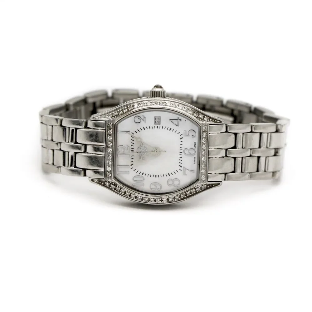 Gevril GV2 Luxury MOP Diamond Tonneau Swiss Made Watch
